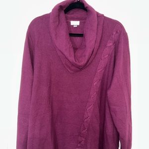 Womens size 4XL long sleeve cowl sweater